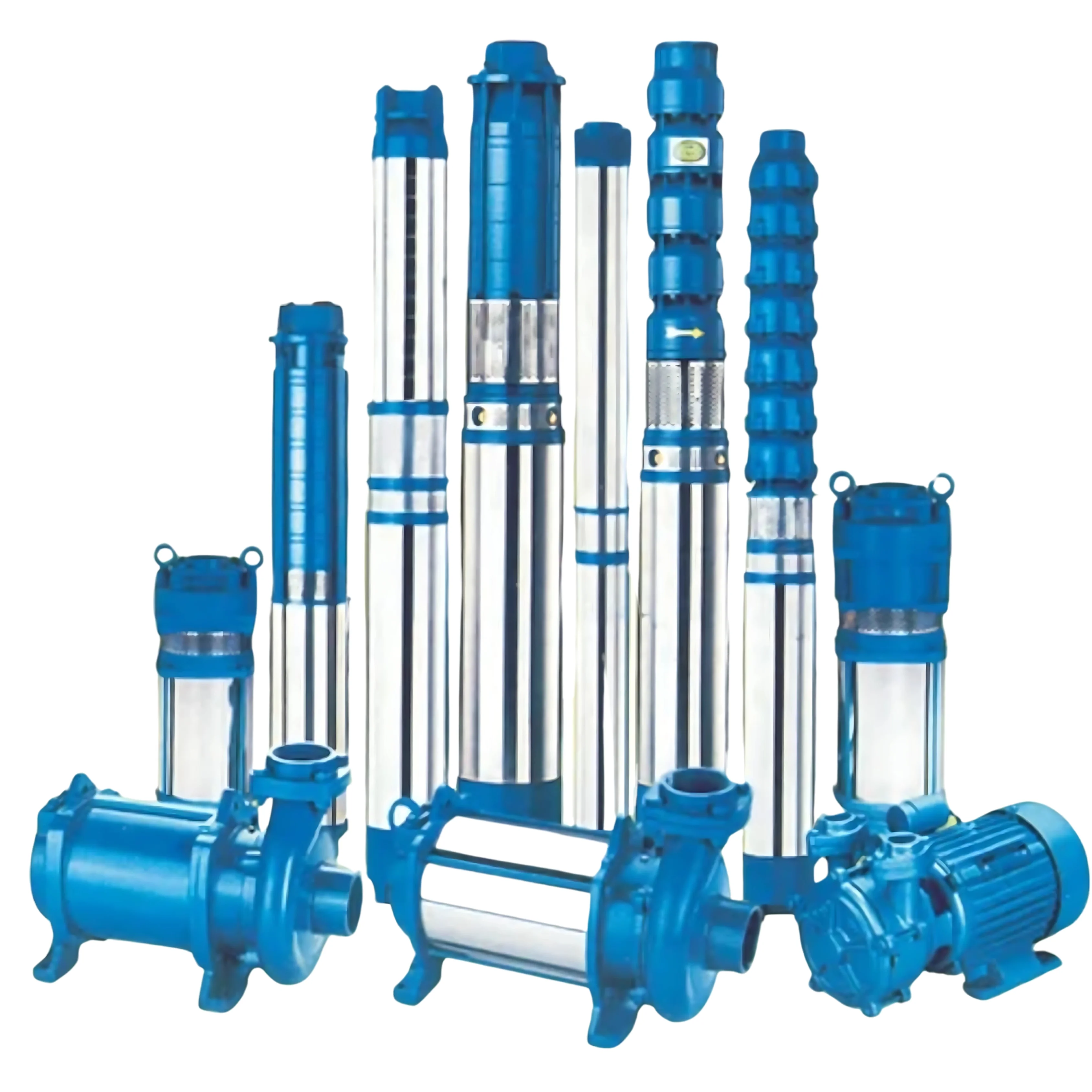 Submersible pumps with motor - multi-stage